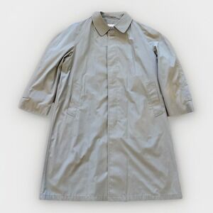 Vintage Brooks Brothers Trench Coat Mens 46 Reg Khaki Jacket
